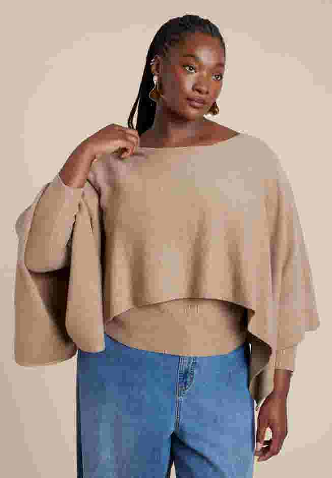 Layered Cape Sweater image number 0