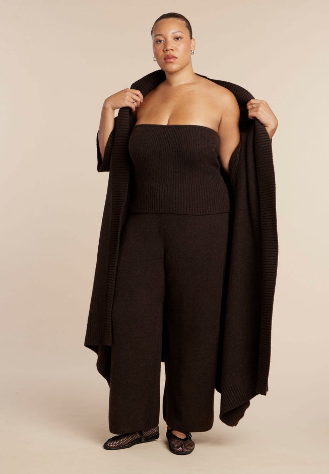 Sweater Ribbed Tube Top image number 5