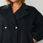 Double Breasted Wool Coat With Side Slits image number null