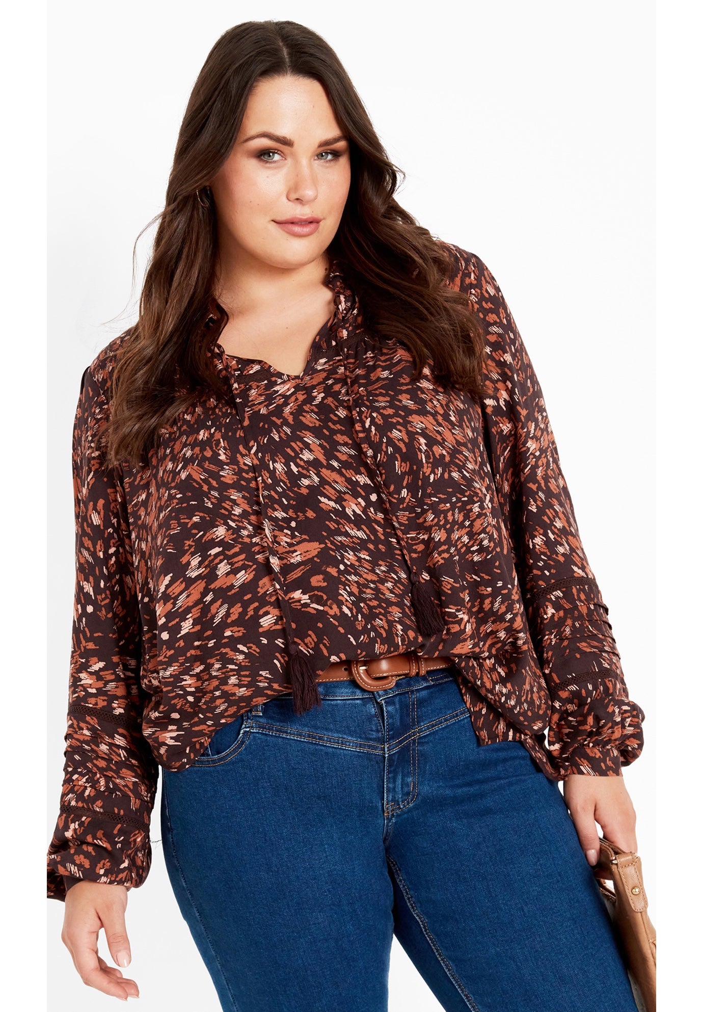 Lucia Tiered Crochet Tassel Top image number 0