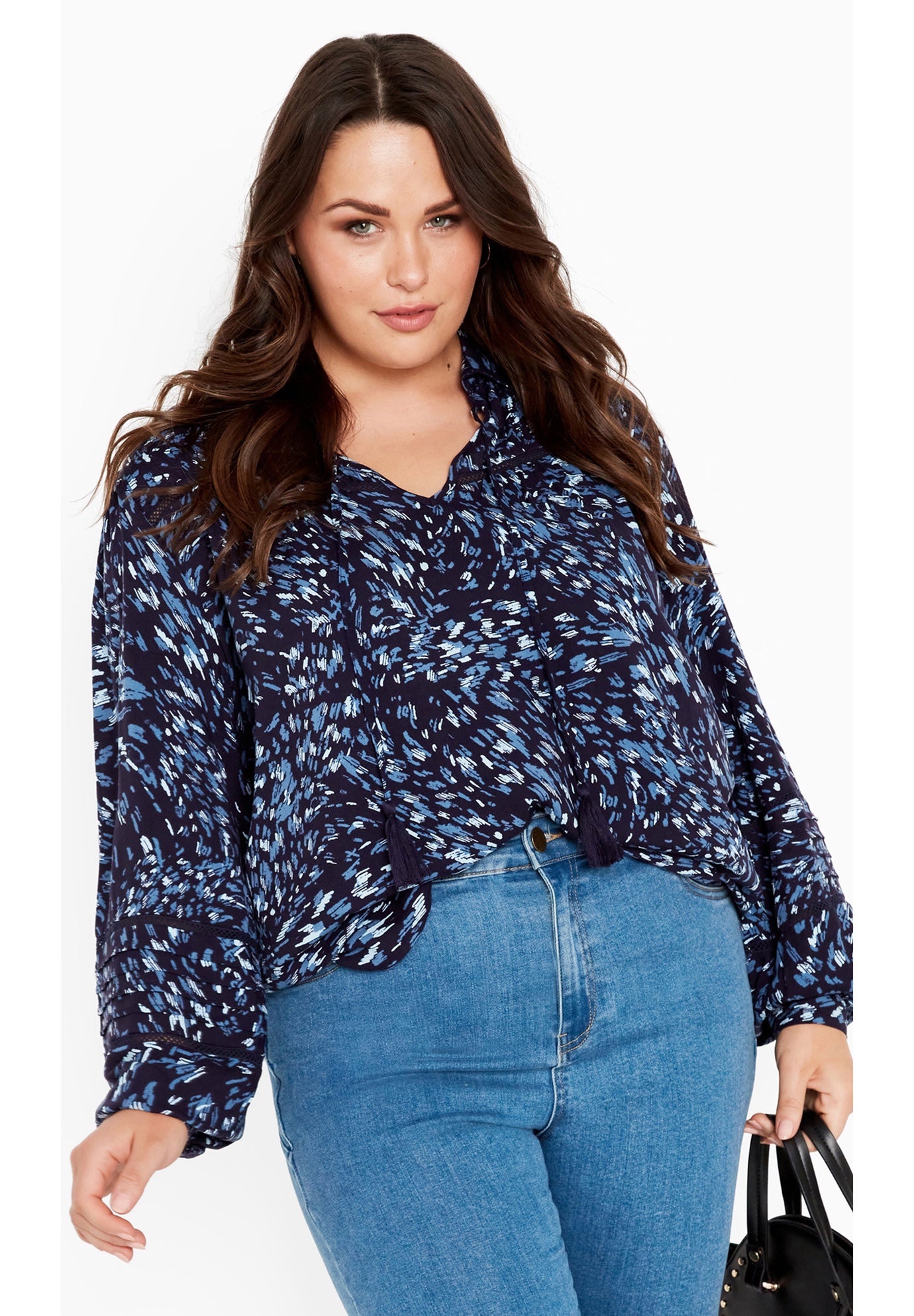 Lucia Tiered Crochet Tassel Top image number 0