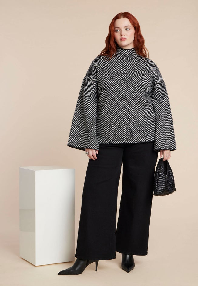 Chevron Intarsia Sweater image number 3