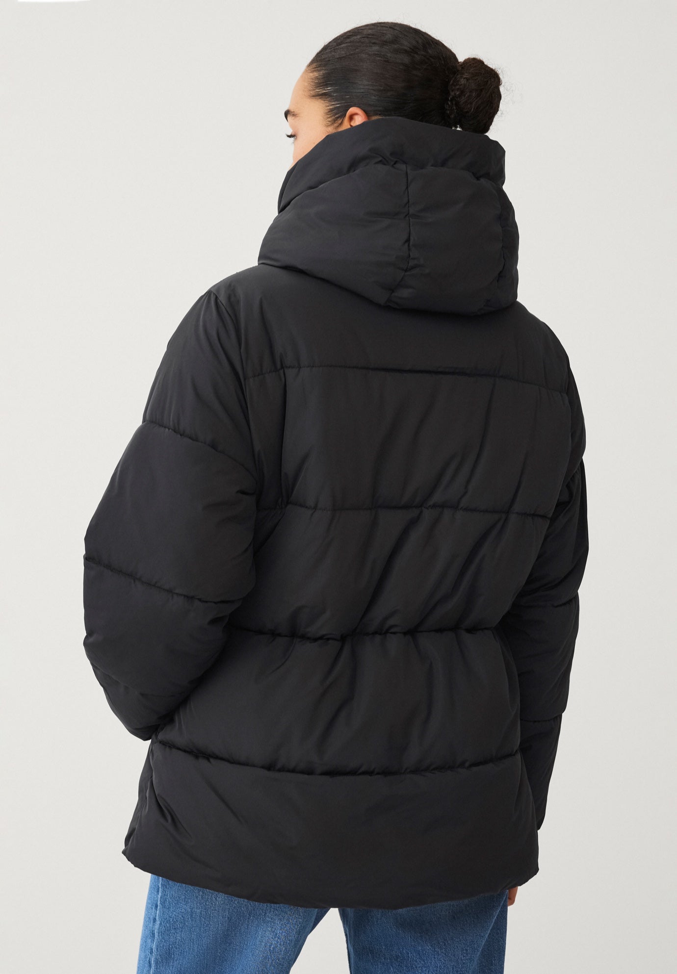 Hooded Drawstring Puffer image number 1