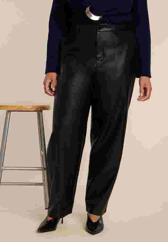 Faux Leather Straight Leg Pant image number 1
