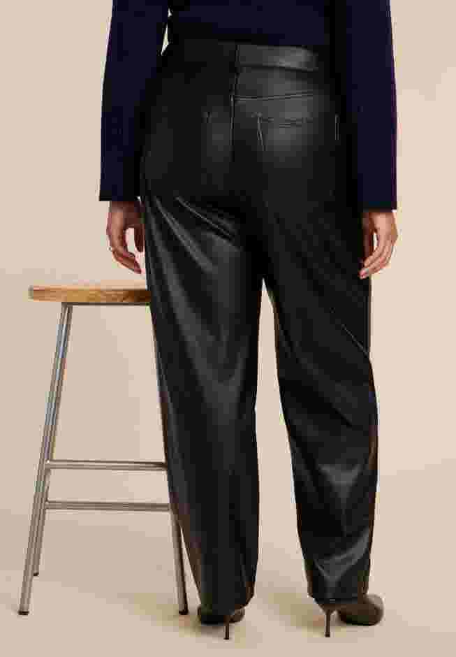 Faux Leather Straight Leg Pant image number 2