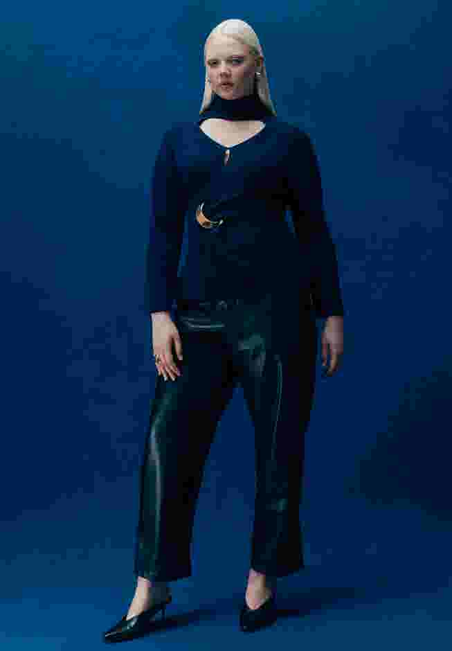 Faux Leather Straight Leg Pant image number 0