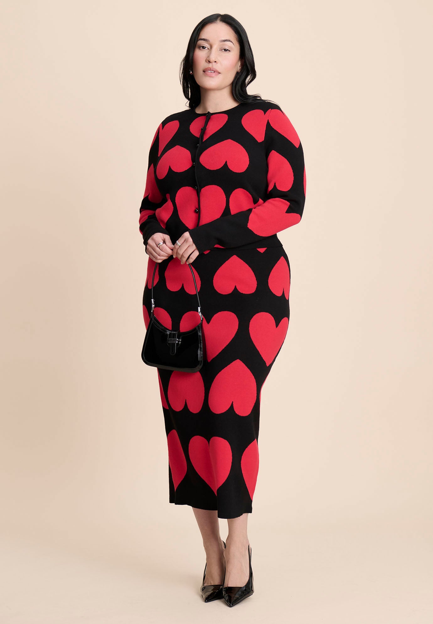 Floral Intarsia Sweater Skirt image number 2