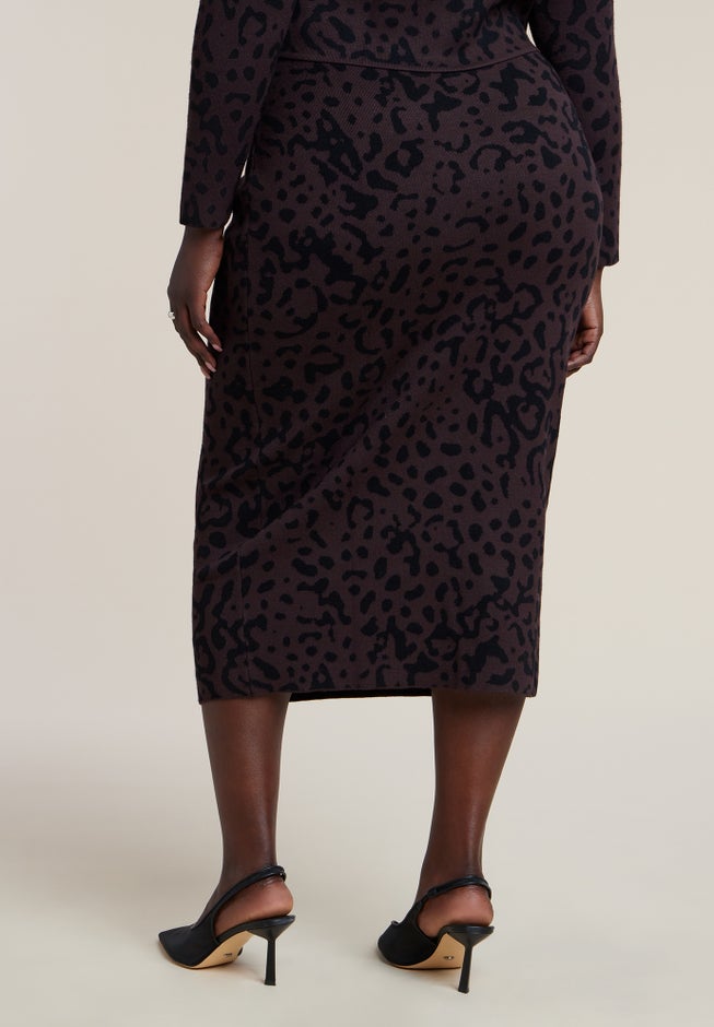Floral Intarsia Sweater Skirt image number 2