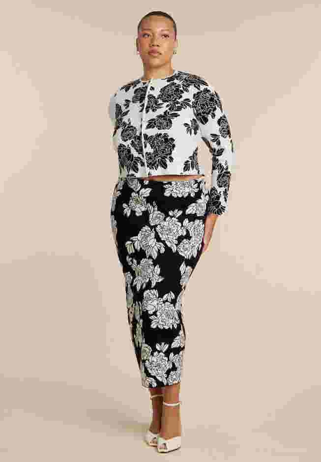 Floral Intarsia Sweater Skirt image number 0