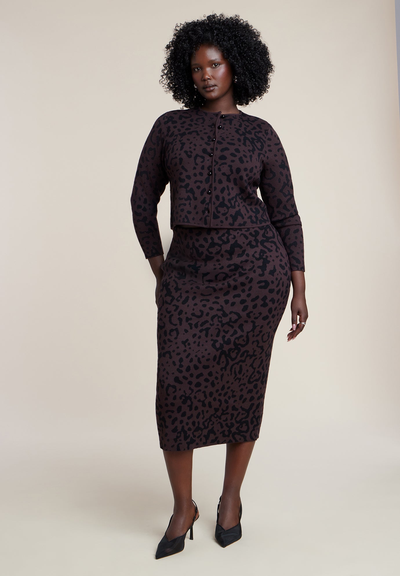 Floral Intarsia Sweater Skirt image number 0