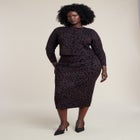 Floral Intarsia Sweater Skirt image number null