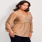 Peplum Shimmer Top image number null