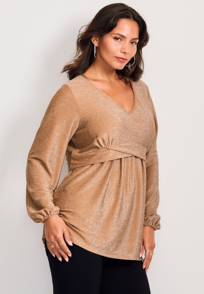Peplum Shimmer Top image number 2