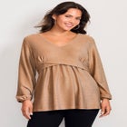 Peplum Shimmer Top image number null