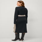 Belted Color Block Midi Sweater Dress image number null