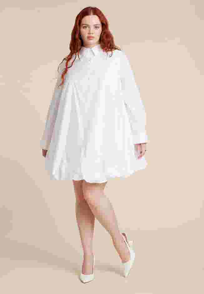 Bubble Hem Mini Shirt Dress image number 2