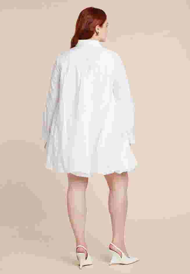 Bubble Hem Mini Shirt Dress image number 3