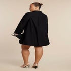 Bubble Hem Mini Shirt Dress image number null