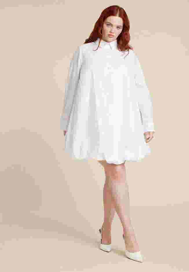 Bubble Hem Mini Shirt Dress image number 0