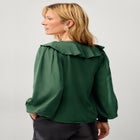 Ruffled Button Front Blouse image number null