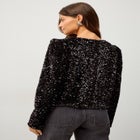 Sequin Boxy 1-Hook Jacket image number null