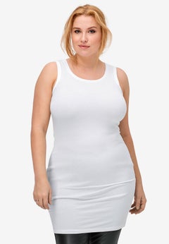 Stretch Knit Jersey Scoopneck Sleeveless Tank