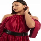 Off-The-Shoulder Halter Maxi Dress image number null