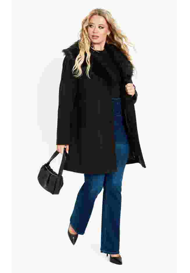 Elle Faux Wool Coat image number 2