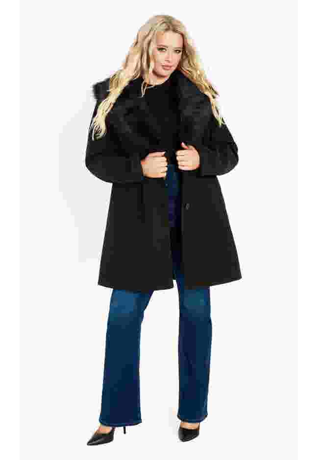 Elle Faux Wool Coat image number 3