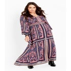 Serene Placement Sleeved Maxi Dress image number null