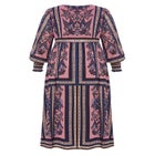 Serene Placement Sleeved Maxi Dress image number null