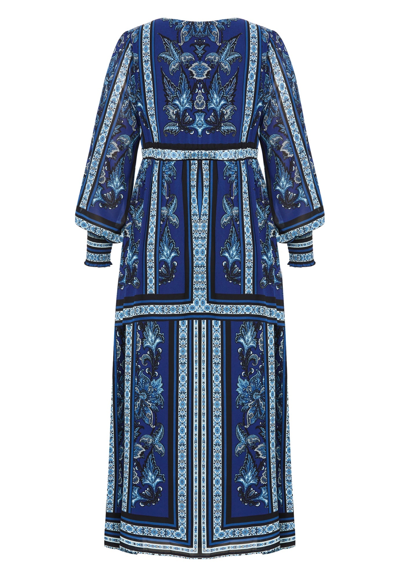 Serene Placement Sleeved Maxi Dress image number 4