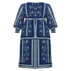 Serene Placement Sleeved Maxi Dress image number null