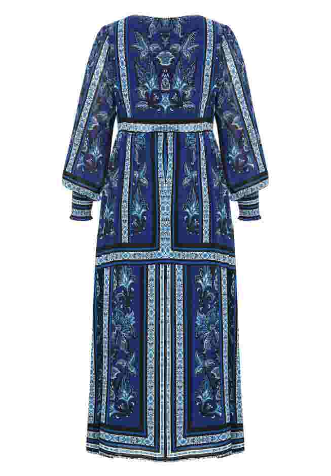 Serene Placement Sleeved Maxi Dress image number 4