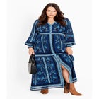 Serene Placement Sleeved Maxi Dress image number null