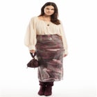 Sequined Mesh Column Midi Skirt image number null