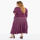 Striped Knit Midi Skirt image number null