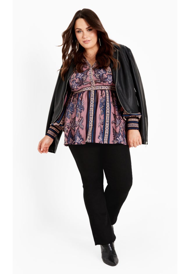 Serene Long Sleeve Placement Top image number 1