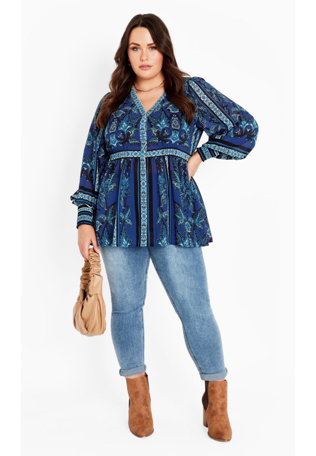 Serene Long Sleeve Placement Top image number 1