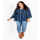 Serene Long Sleeve Placement Top image number null