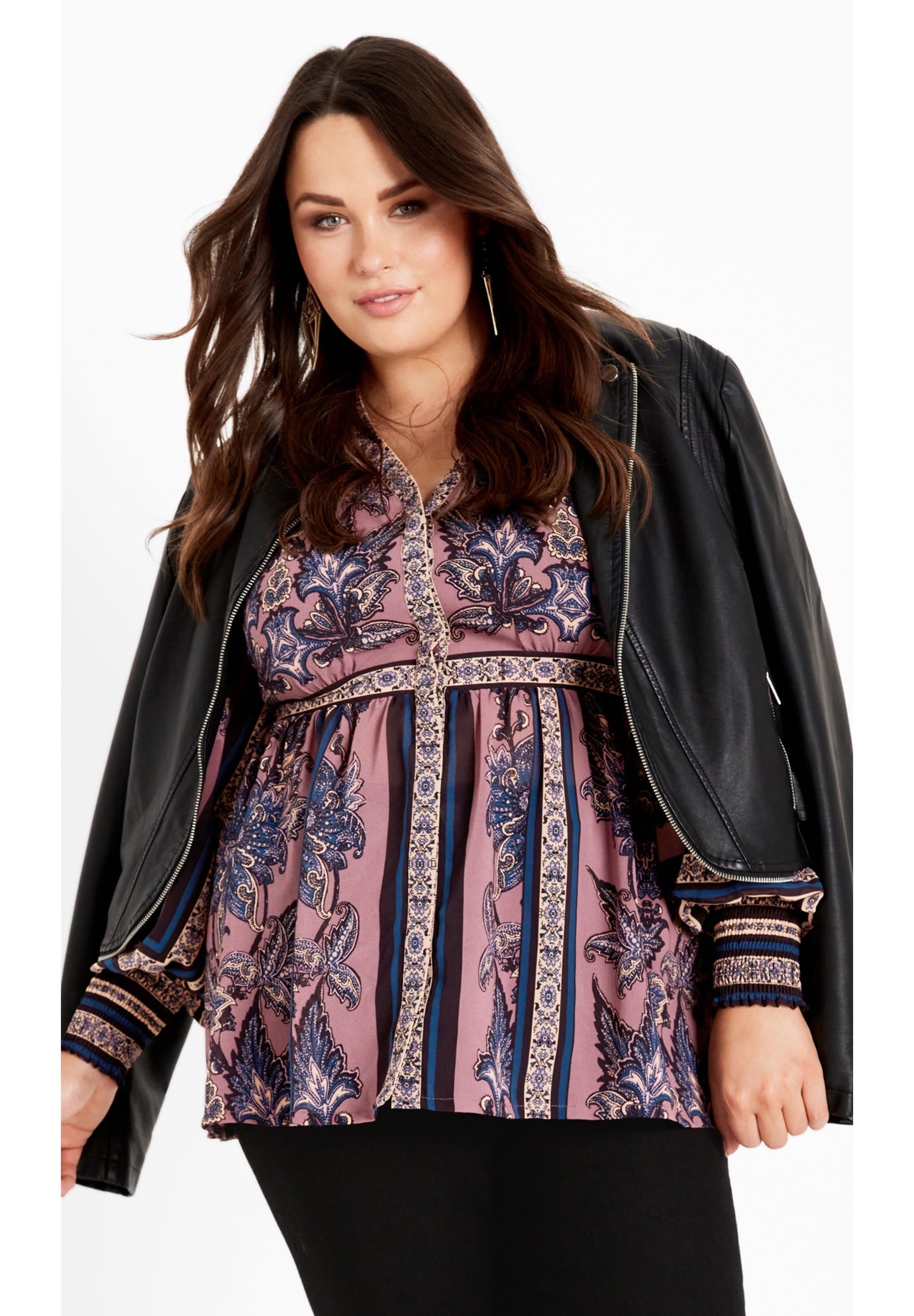 Serene Long Sleeve Placement Top image number 0