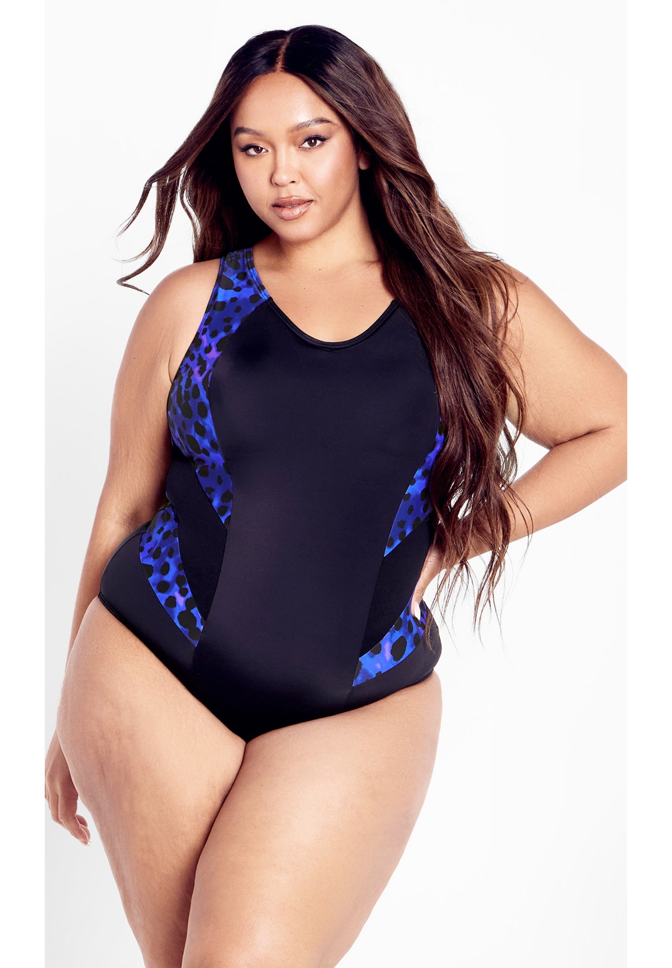 Tia Spliced Print 1 Piece image number 3