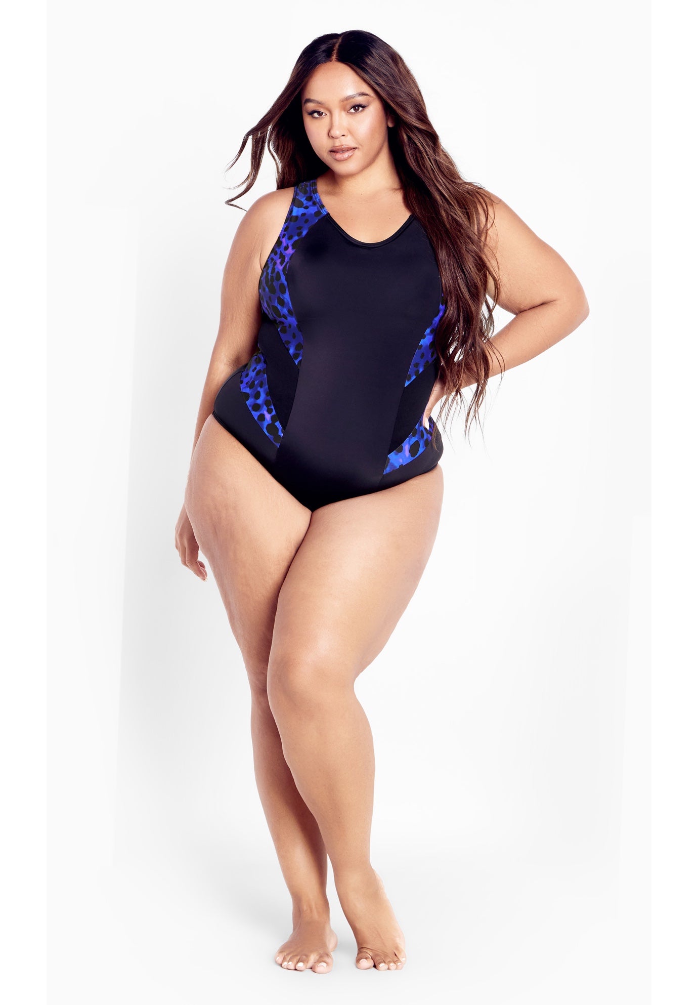 Tia Spliced Print 1 Piece image number 0