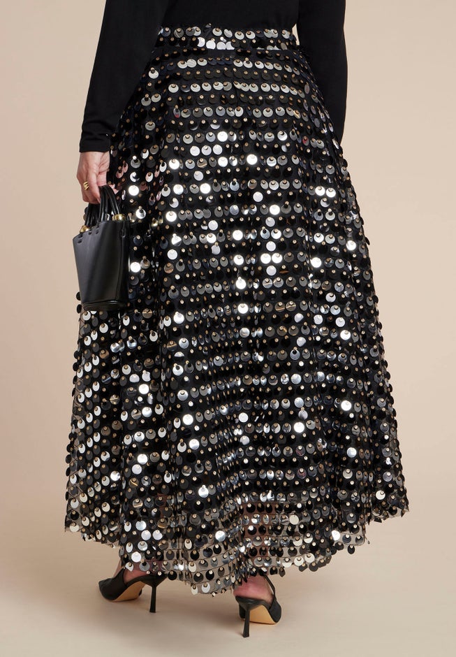Sequin Paillette Full Skirt image number 2