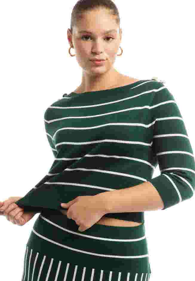 Cropped Boat Neck Sweater image number 0