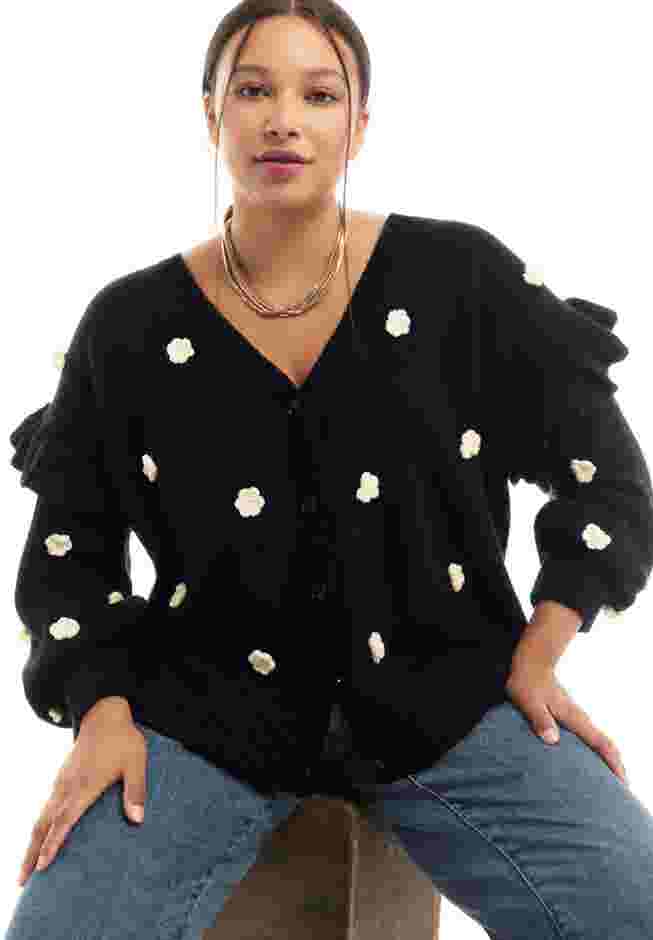 Ruffle-Sleeve Cardigan image number 2