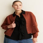 Cropped Bomber Jacket image number null