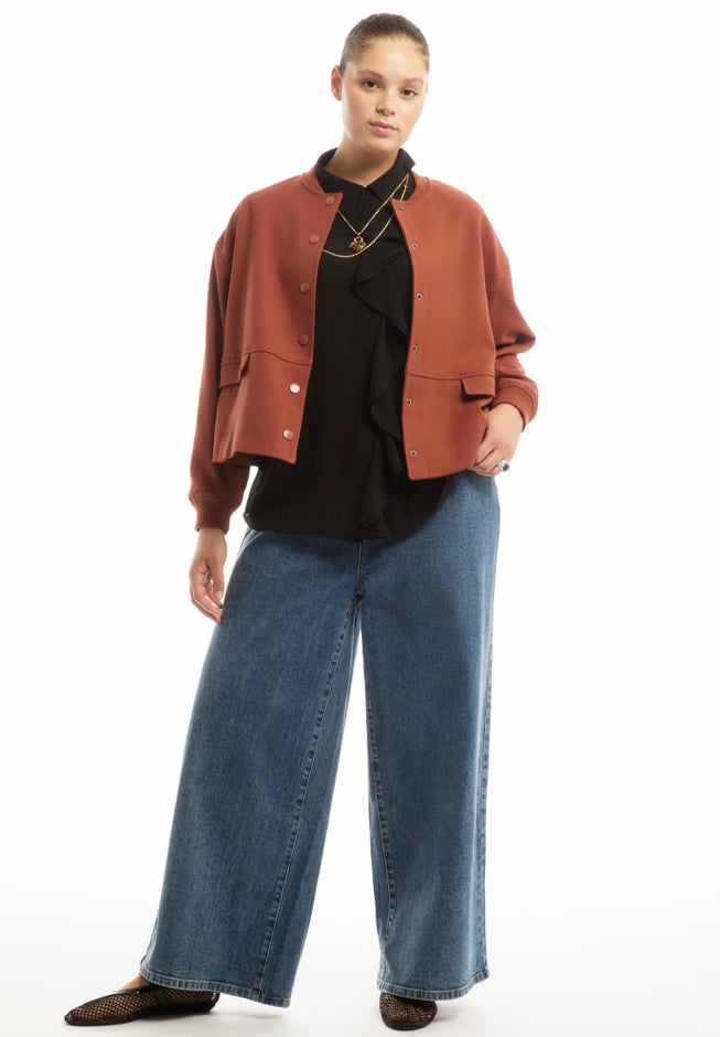 Cropped Bomber Jacket image number 0