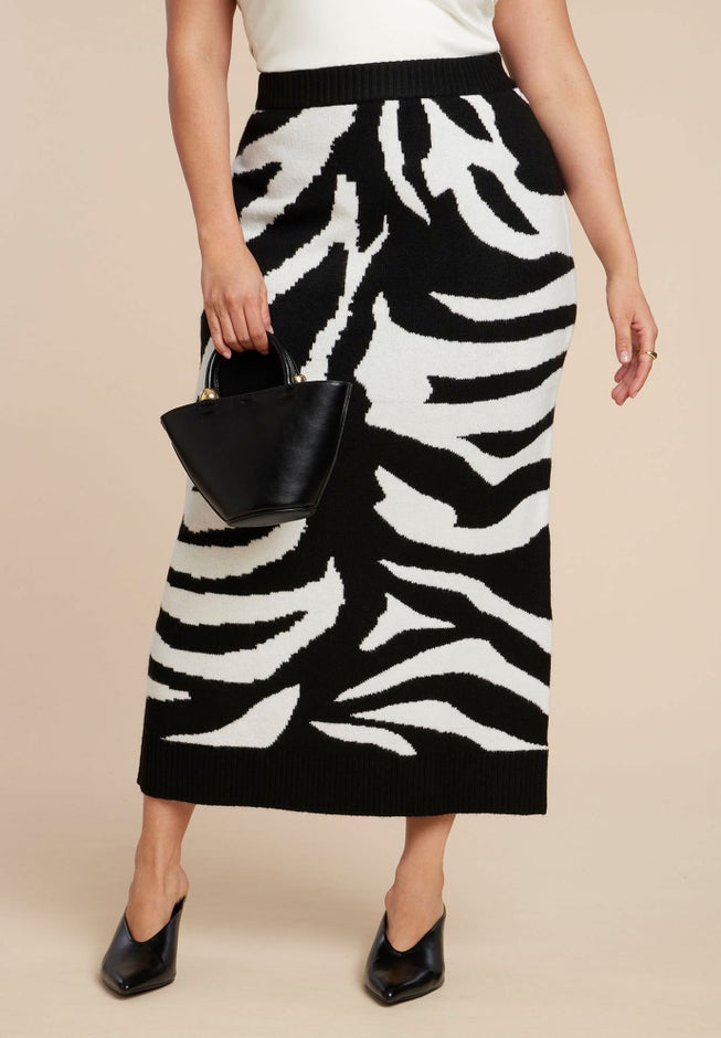 Intarsia Maxi Skirt image number 1
