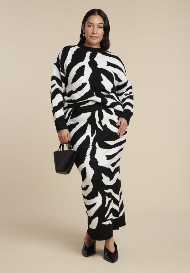 Intarsia Maxi Skirt image number 4